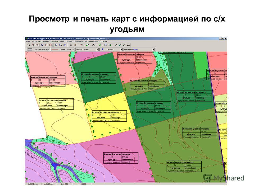 План размещения сельскохозяйственных культур и паров по полям на период освоения севооборота