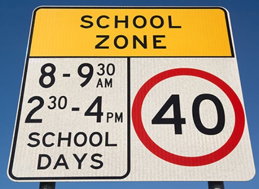 Automatic speed limiting in a School Zone