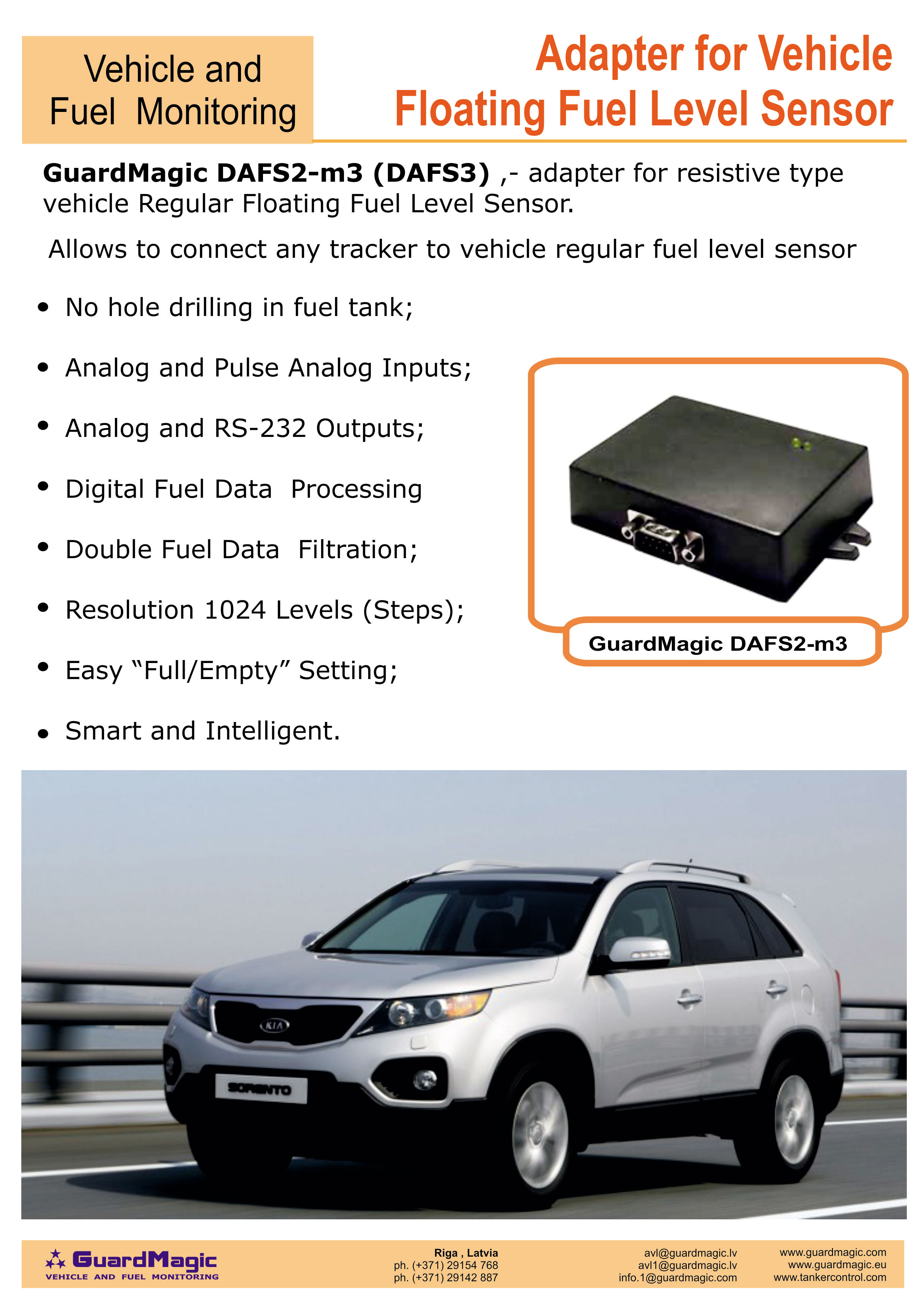 GuardMagic DAFS - Adapter for vehicled regular fuel level sensor